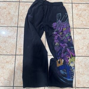 Yugioh x youngla Black Graphic Men's Pants